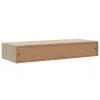  tölgyszínű MDF falra szerelhető fiókos polc 60 x 23,5 x 10 cm