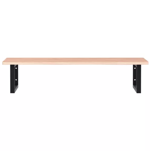  acél és tömör tölgyfa falra szerelhető mosdópolc