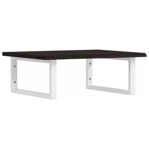  acél és tömör tölgyfa falra szerelhető mosdópolc