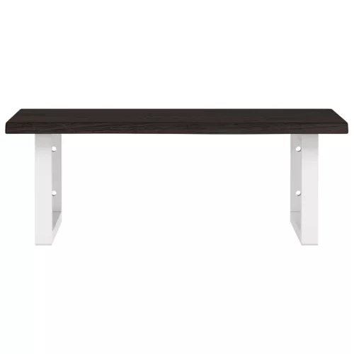  acél és tömör tölgyfa falra szerelhető mosdópolc