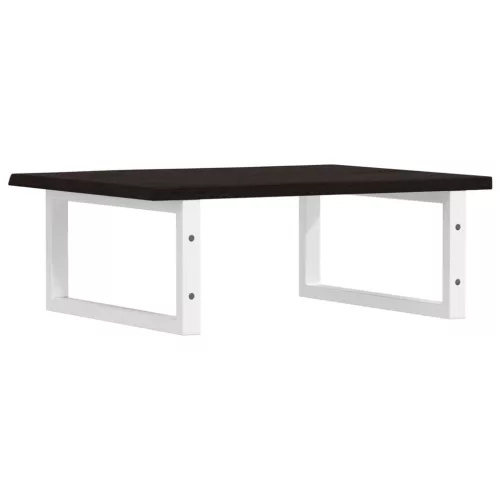  acél és tömör tölgyfa falra szerelhető mosdópolc