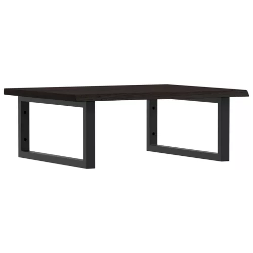  acél és tömör tölgyfa falra szerelhető mosdópolc