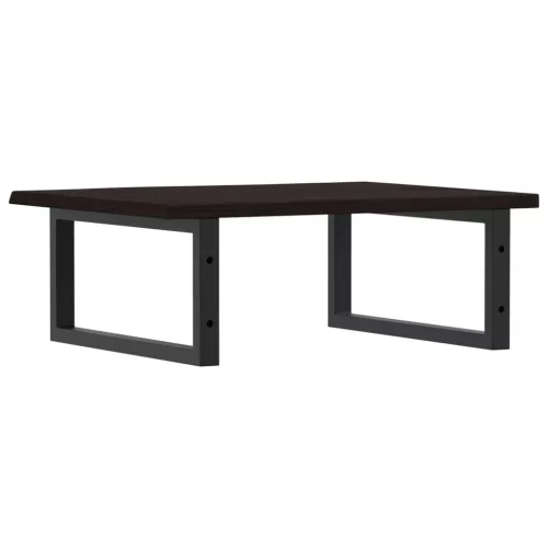  acél és tömör tölgyfa falra szerelhető mosdópolc