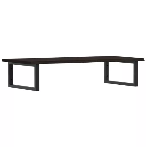  acél és tömör tölgyfa falra szerelhető mosdópolc