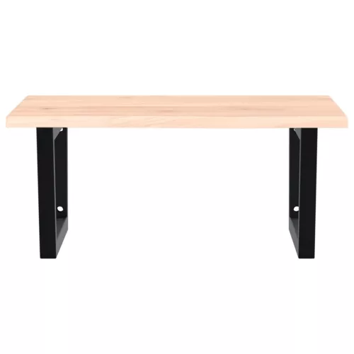  acél és tömör tölgyfa falra szerelhető mosdópolc