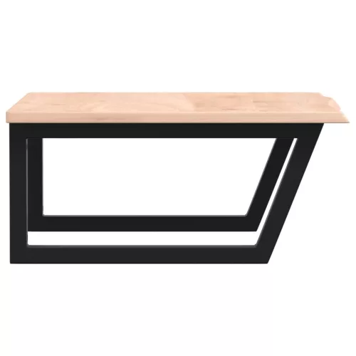  acél és tömör tölgyfa falra szerelhető mosdópolc