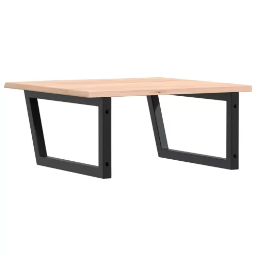  acél és tömör tölgyfa falra szerelhető mosdópolc