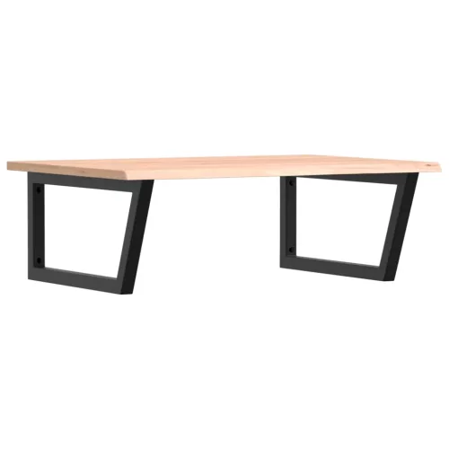  acél és tömör tölgyfa falra szerelhető mosdópolc