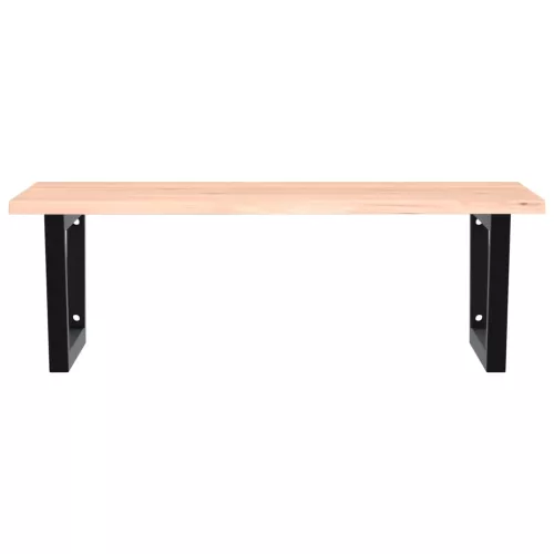  acél és tömör tölgyfa falra szerelhető mosdópolc