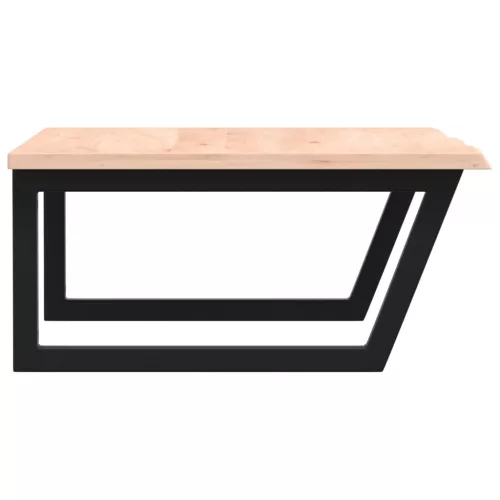  acél és tömör tölgyfa falra szerelhető mosdópolc