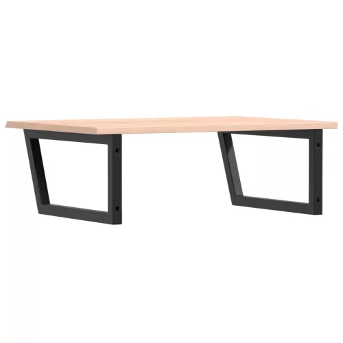  acél és tömör tölgyfa falra szerelhető mosdópolc