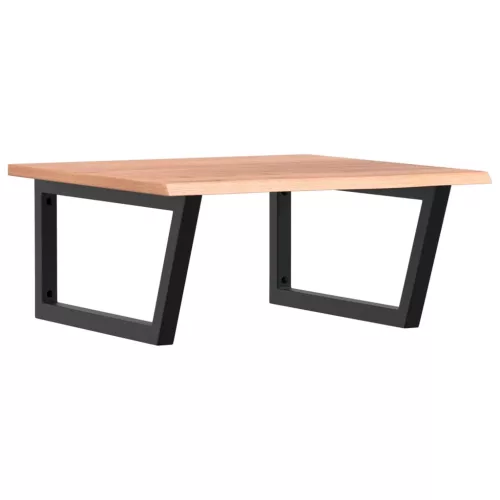  acél és tömör tölgyfa falra szerelhető mosdópolc