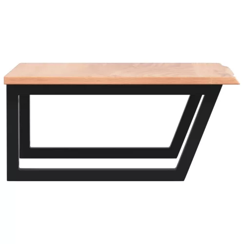  acél és tömör tölgyfa falra szerelhető mosdópolc