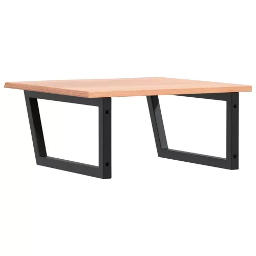  acél és tömör tölgyfa falra szerelhető mosdópolc