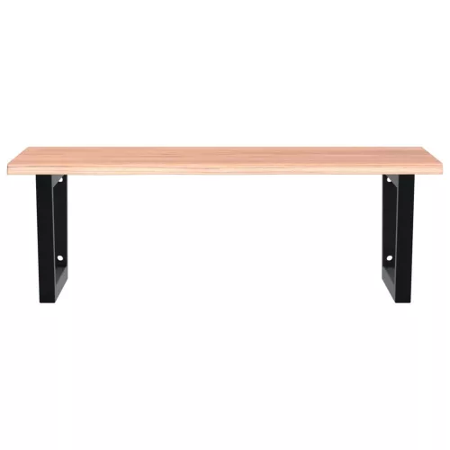  acél és tömör tölgyfa falra szerelhető mosdópolc