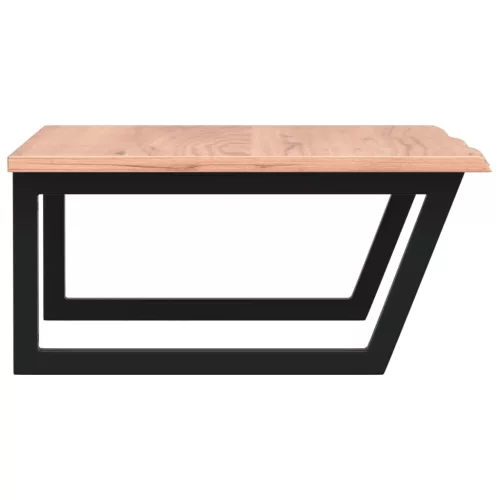  acél és tömör tölgyfa falra szerelhető mosdópolc