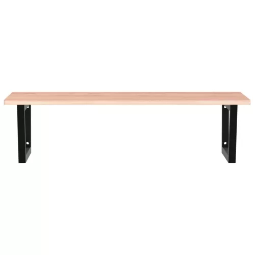  acél és tömör tölgyfa falra szerelhető mosdópolc