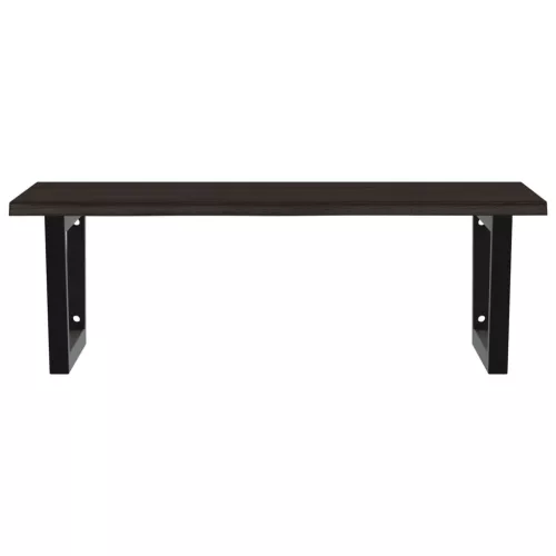  acél és tömör tölgyfa falra szerelhető mosdópolc