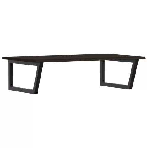  acél és tömör tölgyfa falra szerelhető mosdópolc