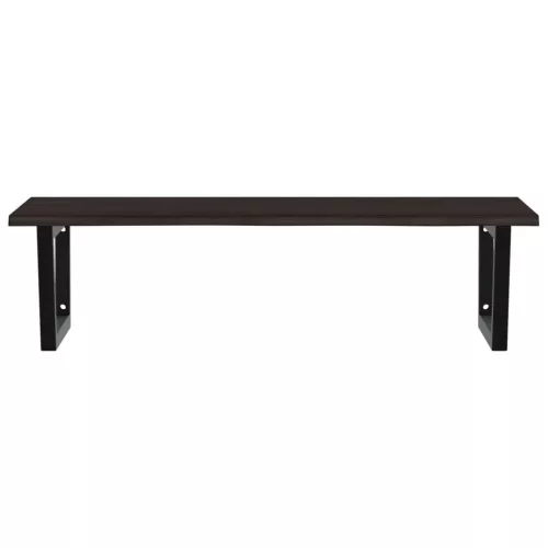  acél és tömör tölgyfa falra szerelhető mosdópolc