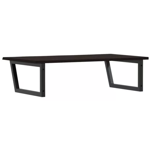  acél és tömör tölgyfa falra szerelhető mosdópolc