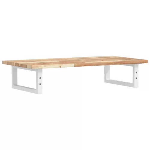  acél és tömör akácfa falra szerelhető mosdópolc