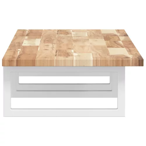  acél és tömör akácfa falra szerelhető mosdópolc