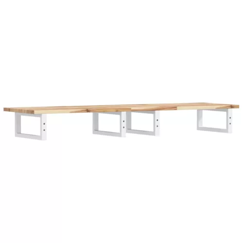  acél és tömör akácfa falra szerelhető mosdópolc