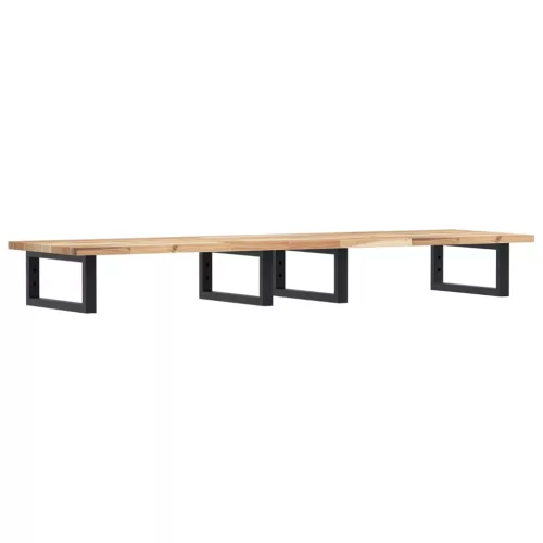  acél és tömör akácfa falra szerelhető mosdópolc