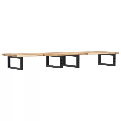  acél és tömör akácfa falra szerelhető mosdópolc