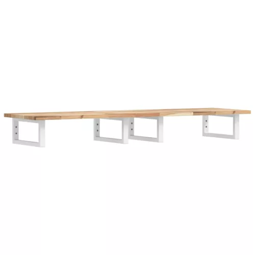  acél és tömör akácfa falra szerelhető mosdópolc