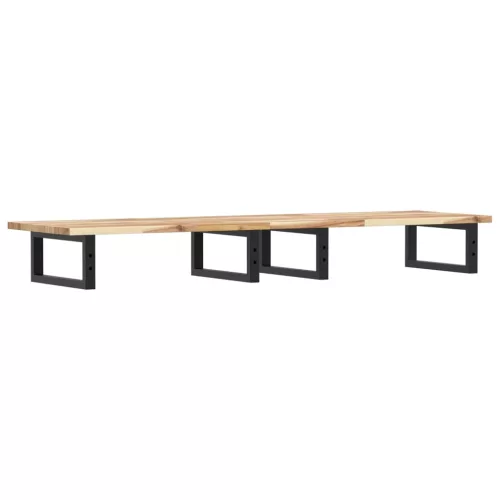  acél és tömör akácfa falra szerelhető mosdópolc