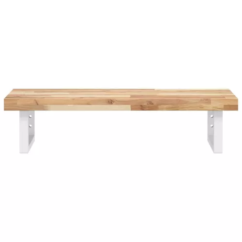  acél és tömör akácfa falra szerelhető mosdópolc