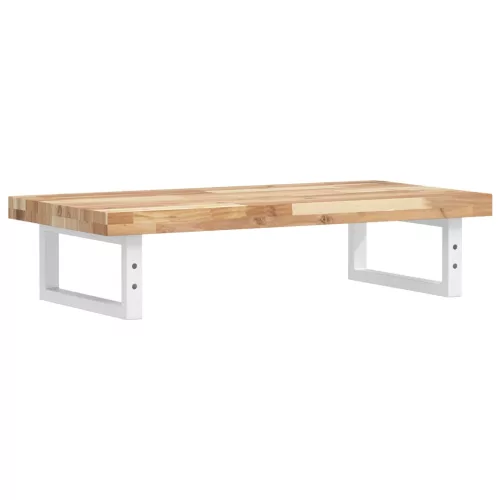  acél és tömör akácfa falra szerelhető mosdópolc