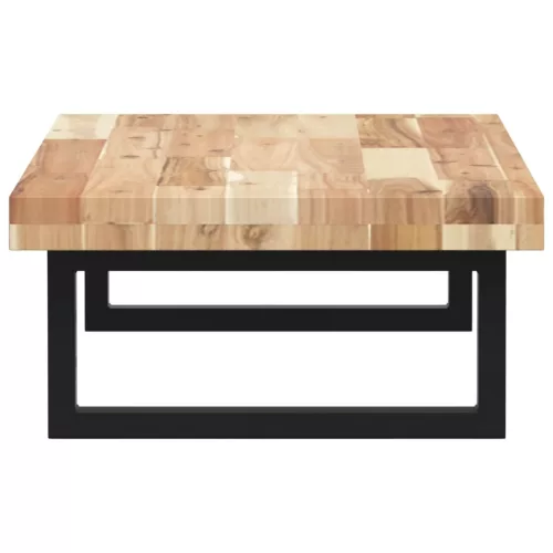  acél és tömör akácfa falra szerelhető mosdópolc