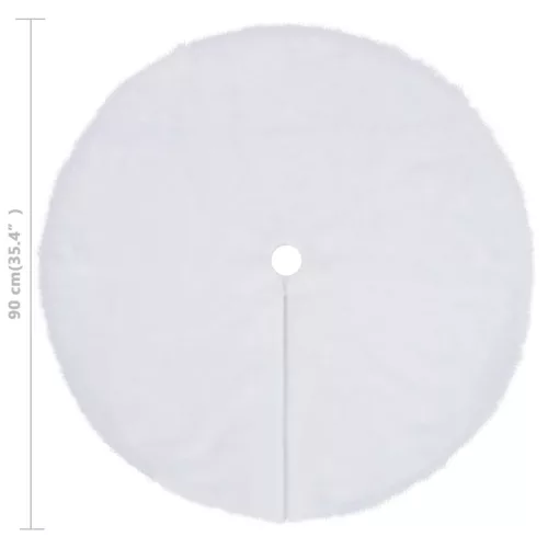  fehér műszőrme karácsonyfatalp-takaró 90 cm 