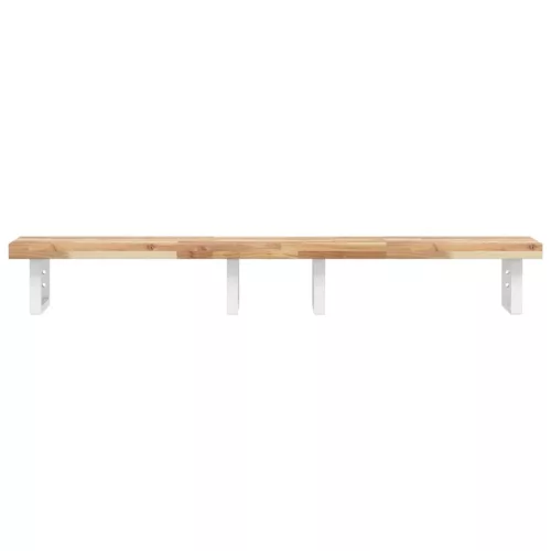  acél és tömör akácfa falra szerelhető mosdópolc