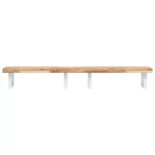  acél és tömör akácfa falra szerelhető mosdópolc