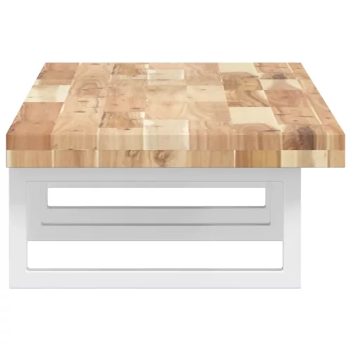  acél és tömör akácfa falra szerelhető mosdópolc