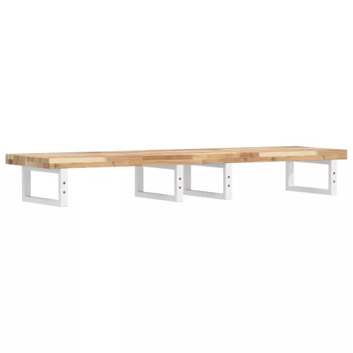  acél és tömör akácfa falra szerelhető mosdópolc