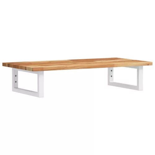  acél és tömör akácfa falra szerelhető mosdópolc