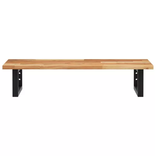  acél és tömör akácfa falra szerelhető mosdópolc