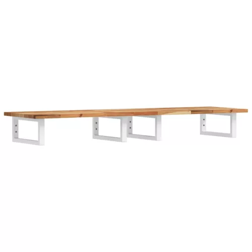  acél és tömör akácfa falra szerelhető mosdópolc