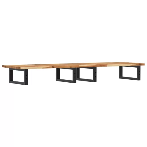  acél és tömör akácfa falra szerelhető mosdópolc