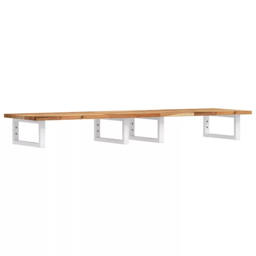  acél és tömör akácfa falra szerelhető mosdópolc