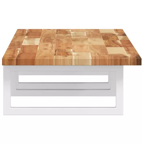  acél és tömör akácfa falra szerelhető mosdópolc