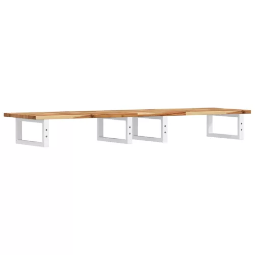  acél és tömör akácfa falra szerelhető mosdópolc