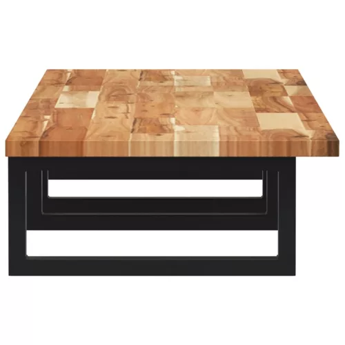  acél és tömör akácfa falra szerelhető mosdópolc