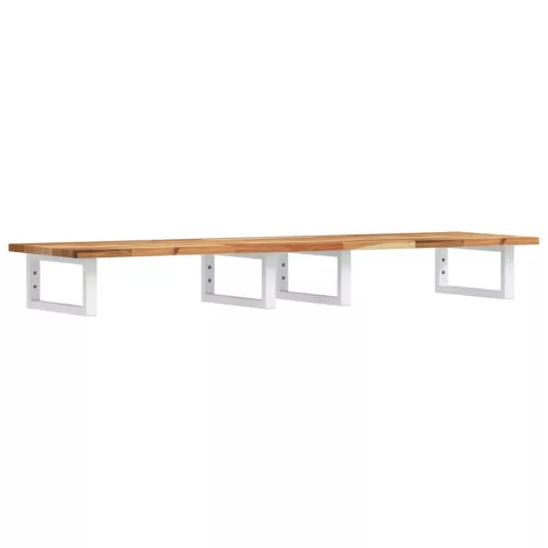  acél és tömör akácfa falra szerelhető mosdópolc