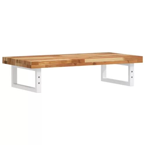  acél és tömör akácfa falra szerelhető mosdópolc